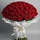 Букет 101 Красная роза Блэк Мэджик в Красный путь