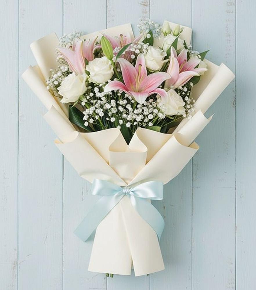 Букет цветов из: Лилии в Красный путь