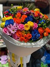 Букет цветов из:  Розы и Хризантемы #REPLACE_PRED# Красный путь