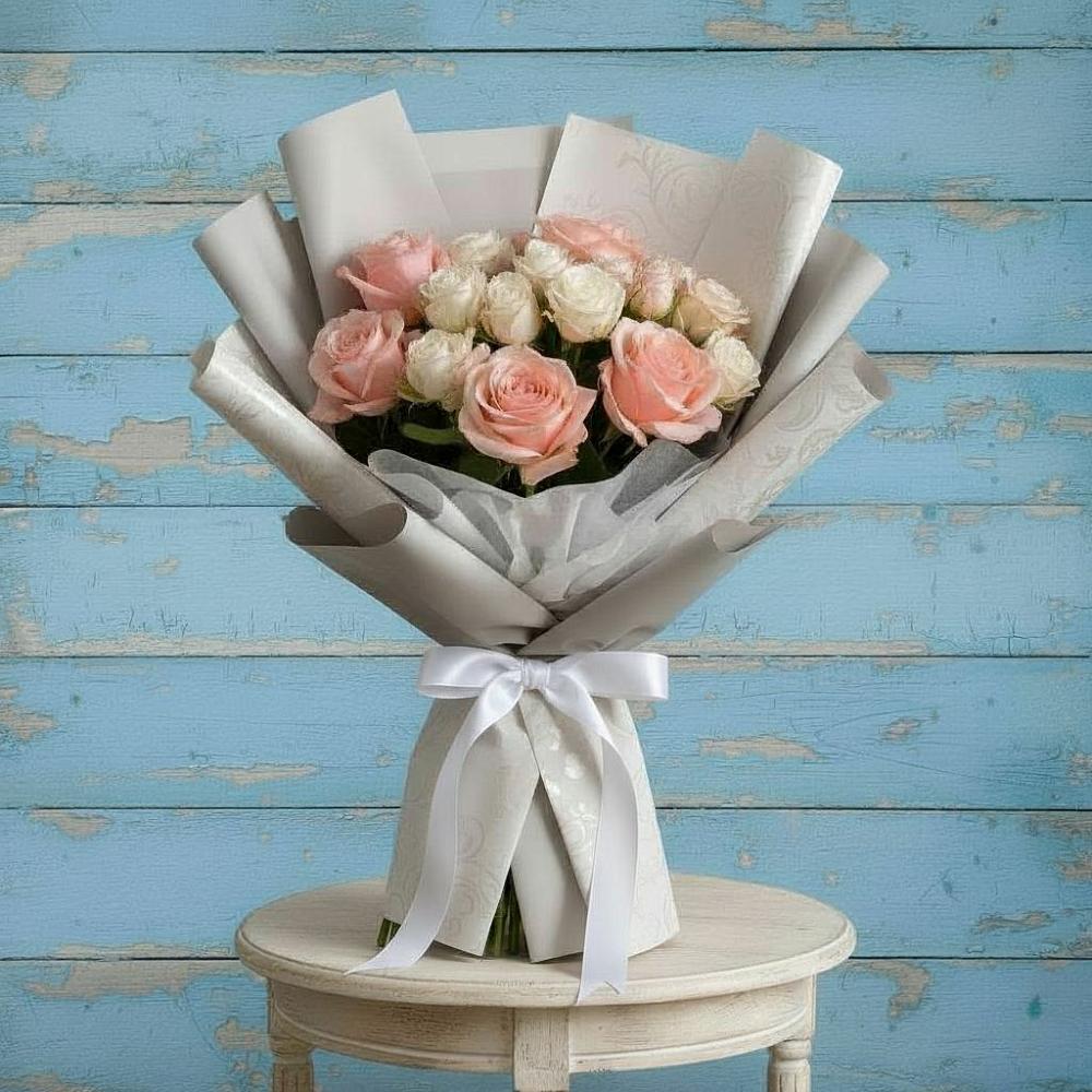 Букет цветов из: Розы в Красный путь