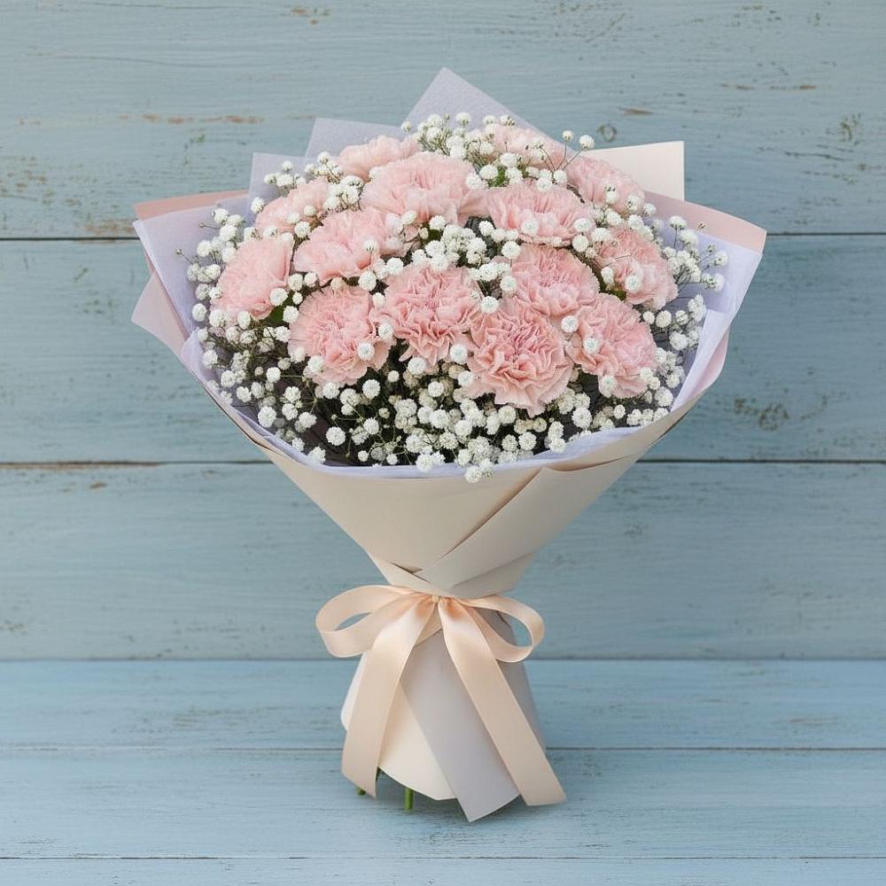 Букет цветов из: Гвоздики в Красный путь