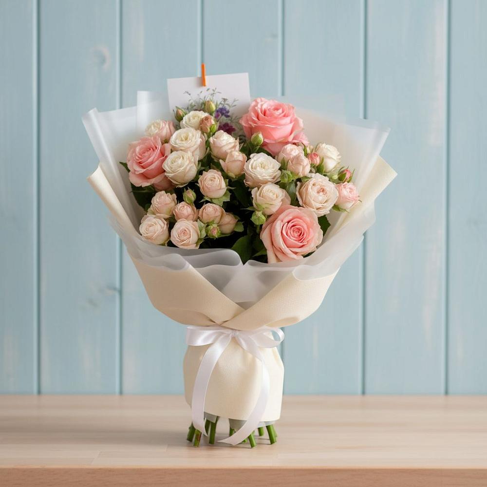 Букет цветов из: Розы в Красный путь