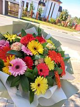Букет цветов из:  Герберы #REPLACE_PRED# Красный путь