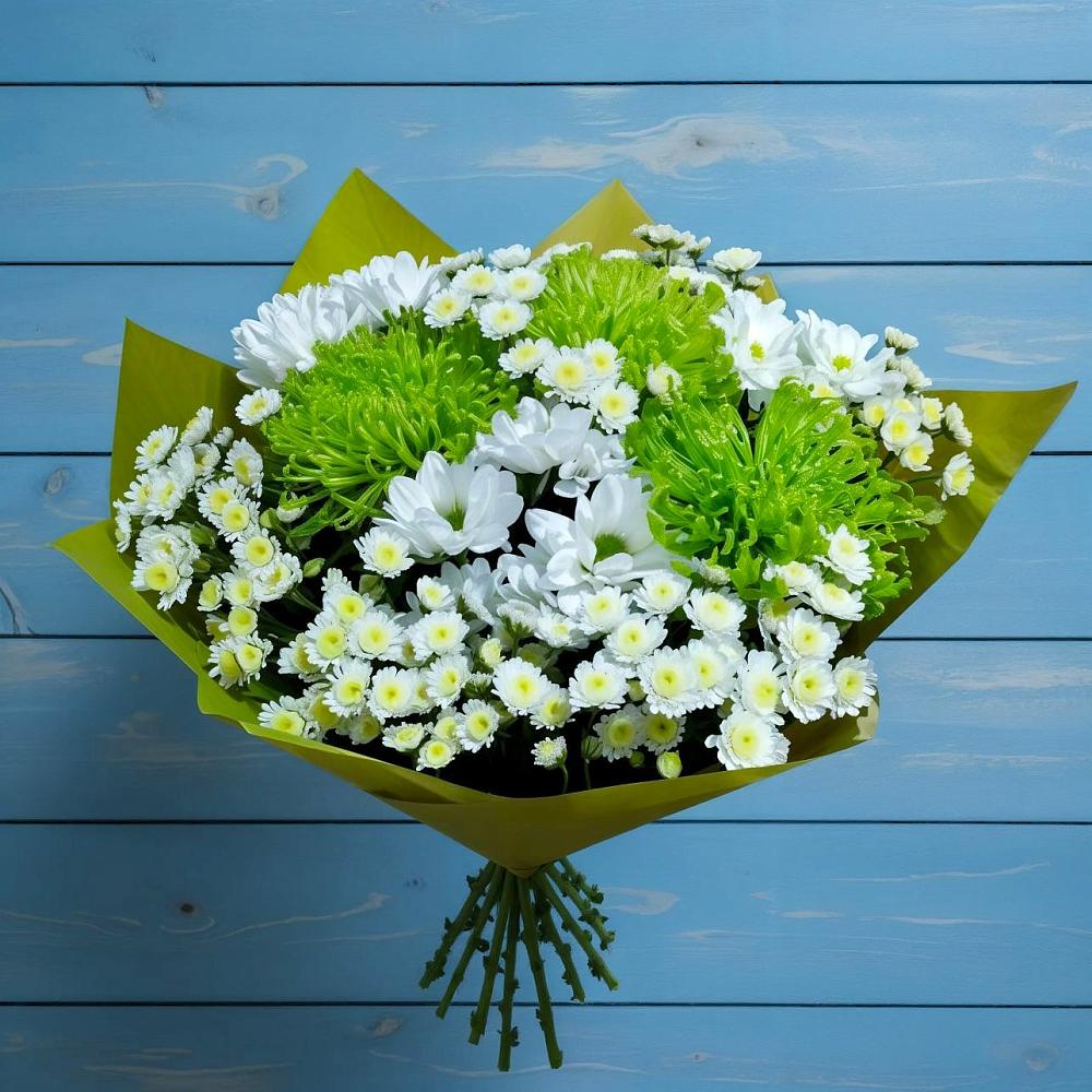 Букет цветов из: Хризантемы в Красный путь