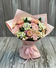 Букет цветов из:  Гвоздики, Розы и Хризантемы в Красный путь