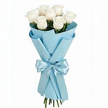 Букет 7 белых роз Проуд в Красный путь