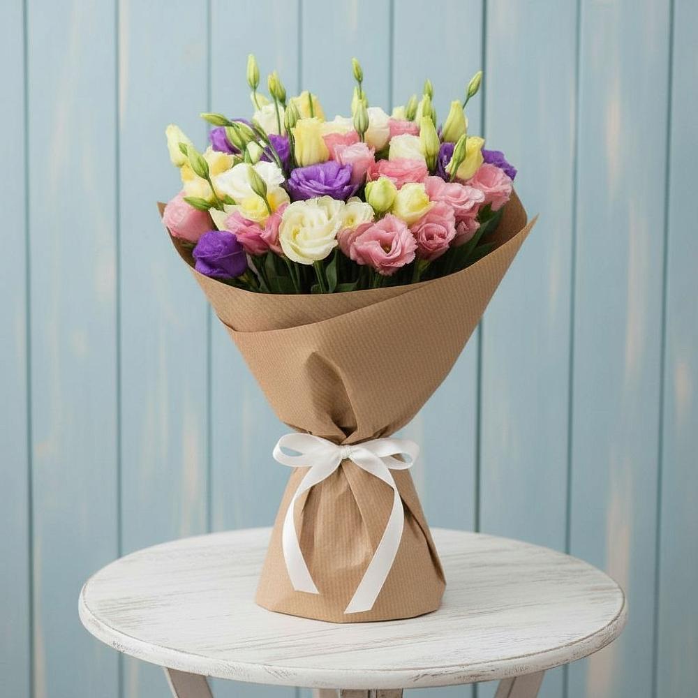 Букет цветов из: Лизиантусы в Красный путь