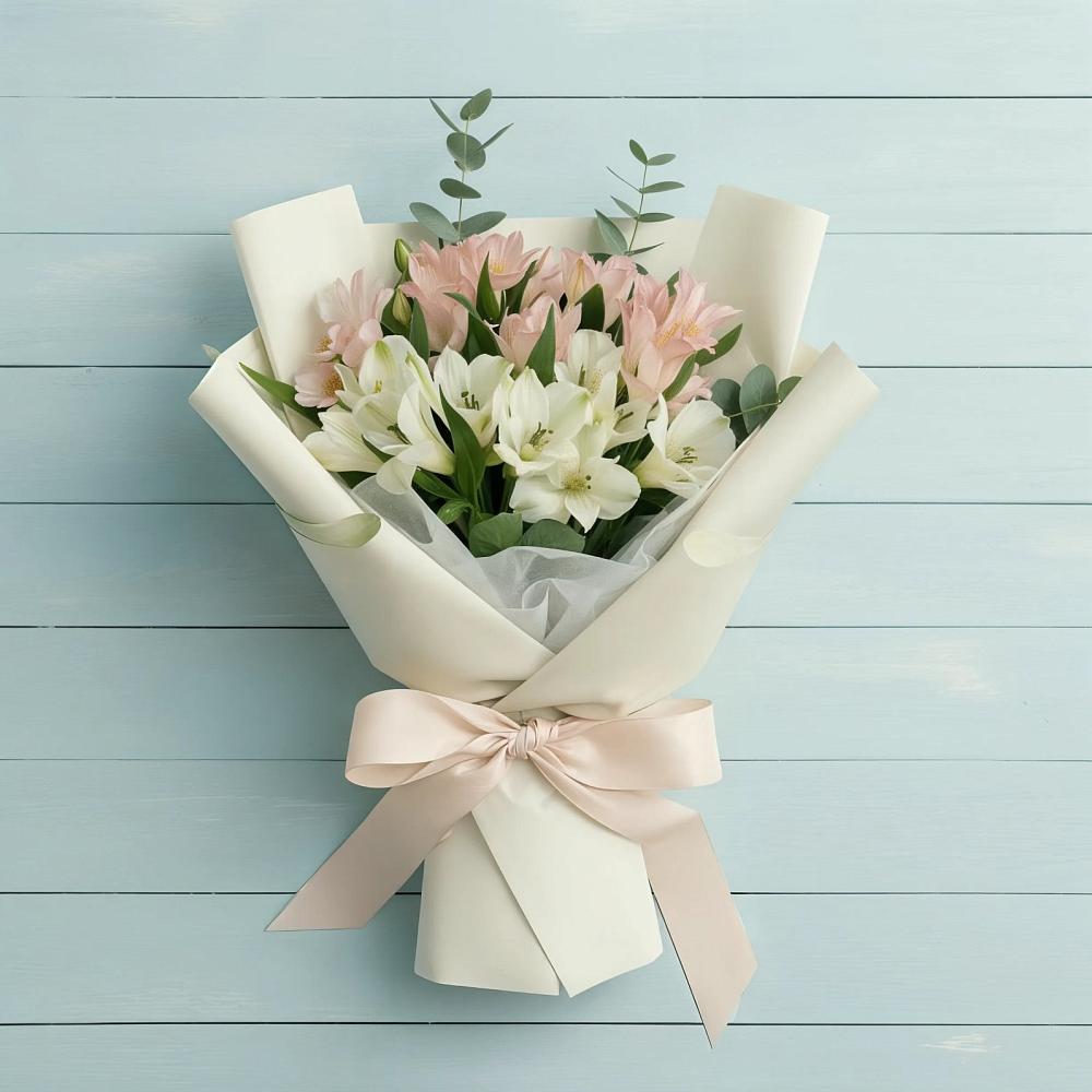 Букет цветов из: Альстромерии в Красный путь