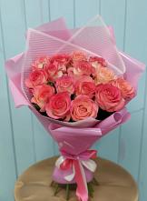 Букет 15 Розовых роз Равель в Красный путь