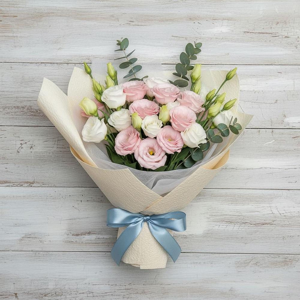 Букет цветов из: Лизиантусы в Красный путь